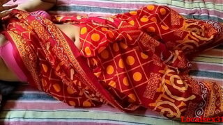 Desi Red Saree Young House Maid Anal Sex By Hubby Brother Video