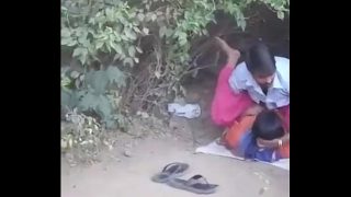 .horny Desi couple outdoor sex fun