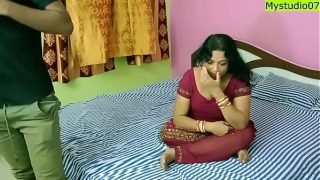 Indian Hot xxx bhabhi having sex with her skinny lover hot hindi couple sex at home