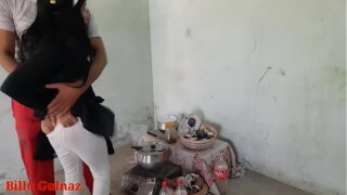 Indian owner fucked pussy of maid in kitchen with clear Hindi audio Video