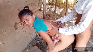 Mumbai Skinny Wife Standing Doggy Style Fuck By Lover In Outdoor Video